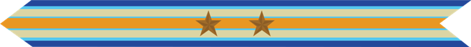 United States Marine Corps Inherent Resolve Campaign Streamer 
with 2 bronze stars 